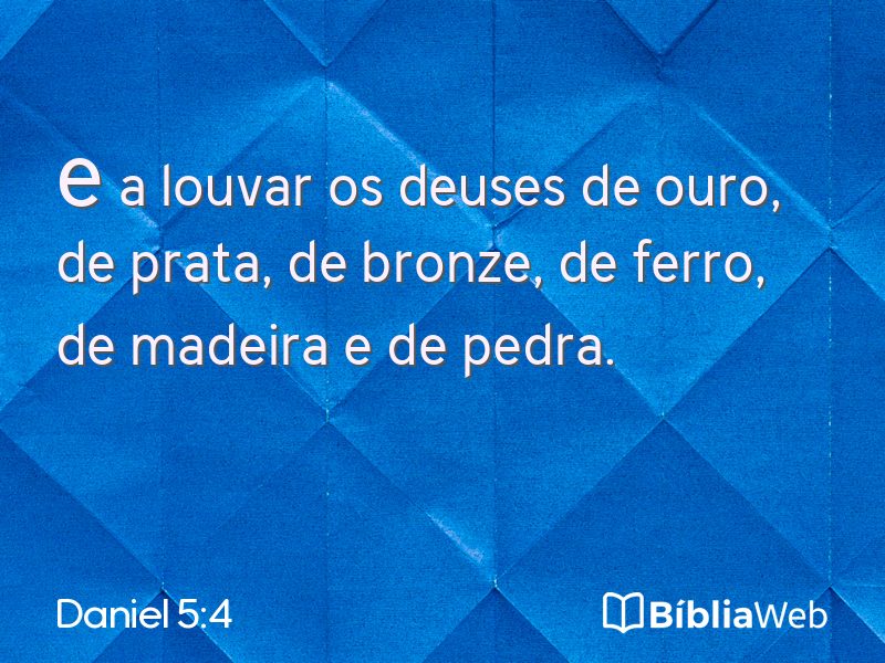 Daniel 5:4 em imagem para compartilhar