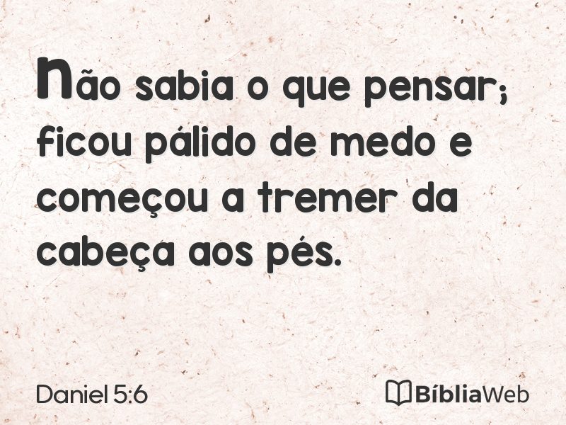 Daniel 5:6 em imagem para compartilhar