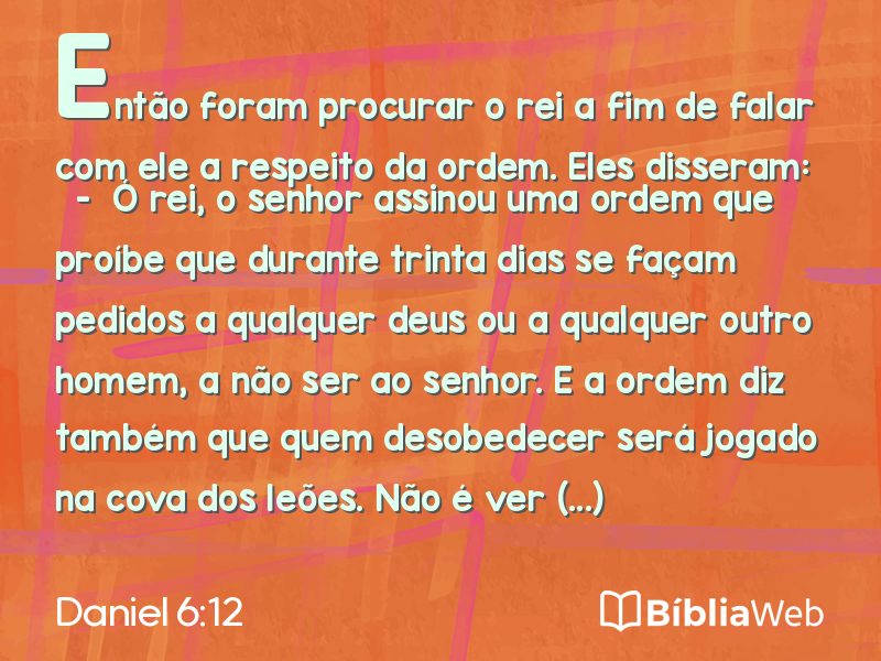Daniel 6:12 em imagem para compartilhar