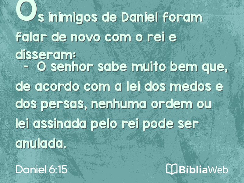 Daniel 6:15 em imagem para compartilhar