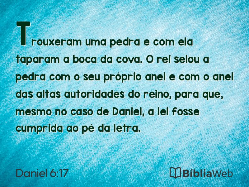 Daniel 6:17 em imagem para compartilhar