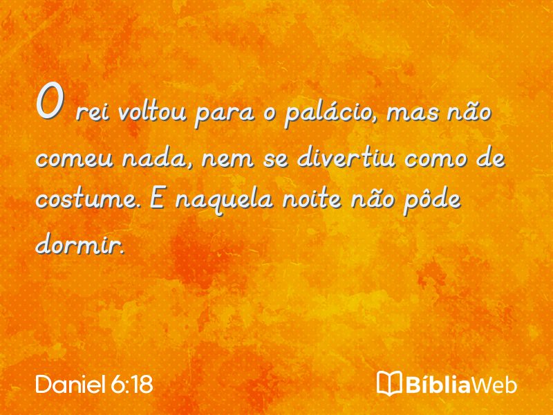 Daniel 6:18 em imagem para compartilhar