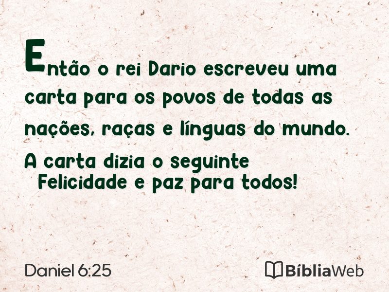 Daniel 6:25 em imagem para compartilhar