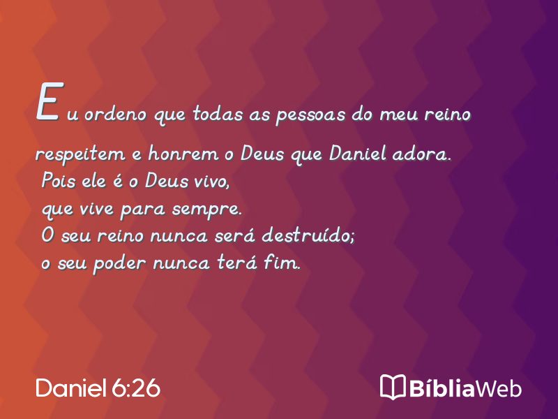 Daniel 6:26 em imagem para compartilhar