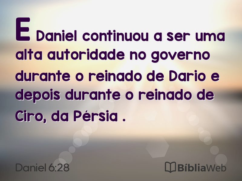 Daniel 6:28 em imagem para compartilhar