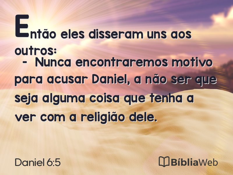 Daniel 6:5 em imagem para compartilhar