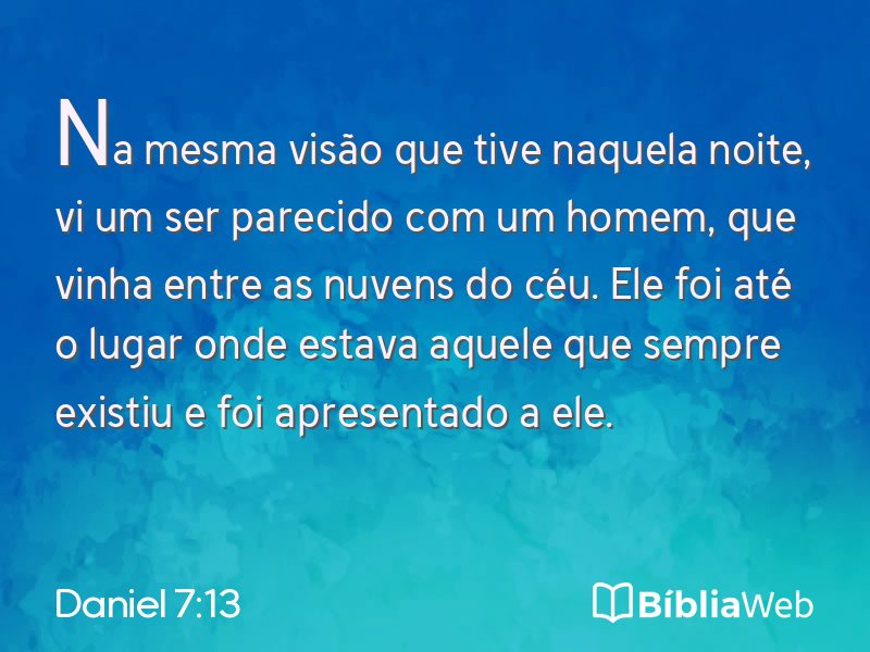 Daniel 7:13 em imagem para compartilhar