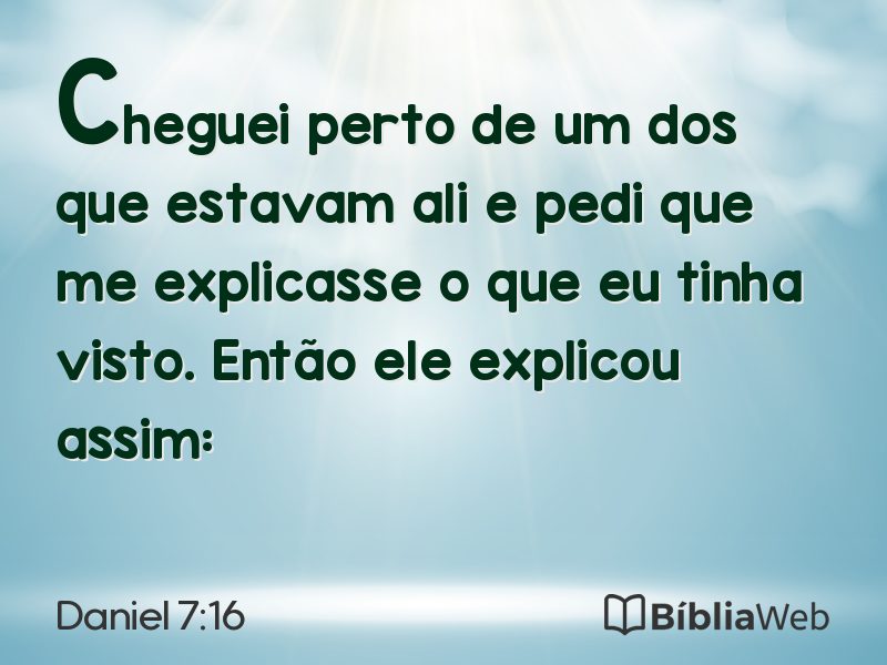 Daniel 7:16 em imagem para compartilhar