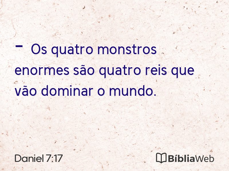 Daniel 7:17 em imagem para compartilhar