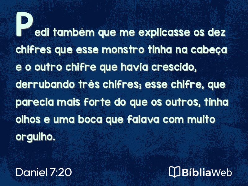 Daniel 7:20 em imagem para compartilhar