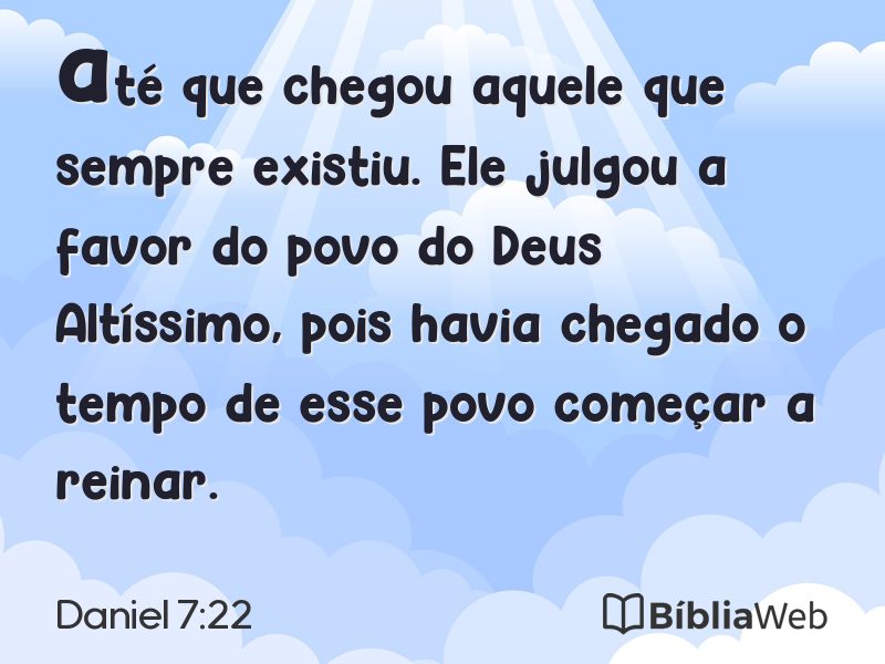 Daniel 7:22 em imagem para compartilhar