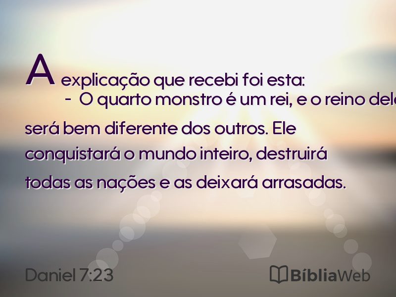 Daniel 7:23 em imagem para compartilhar