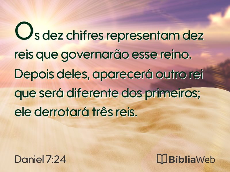 Daniel 7:24 em imagem para compartilhar