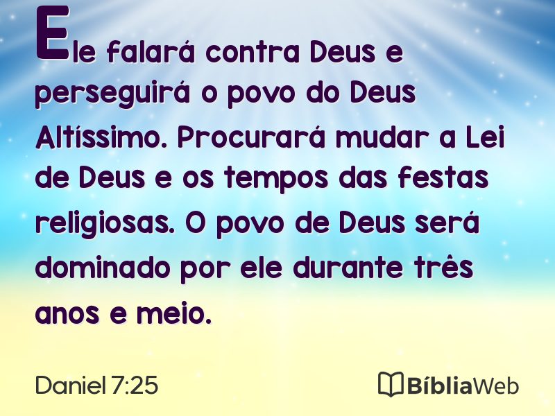 Daniel 7:25 em imagem para compartilhar
