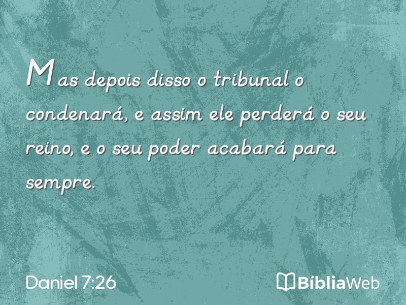 Daniel 7:26 em imagem para compartilhar