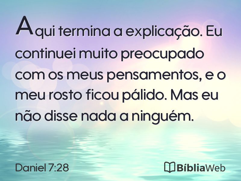 Daniel 7:28 em imagem para compartilhar