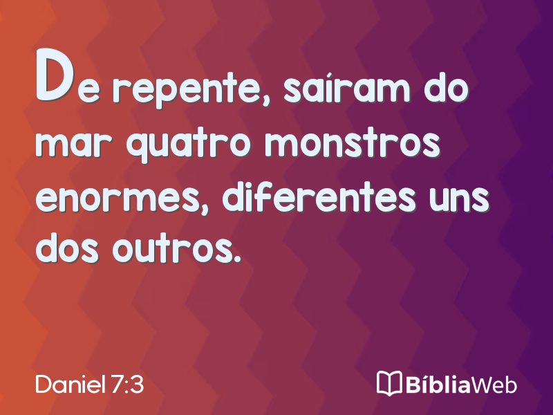 Daniel 7:3 em imagem para compartilhar