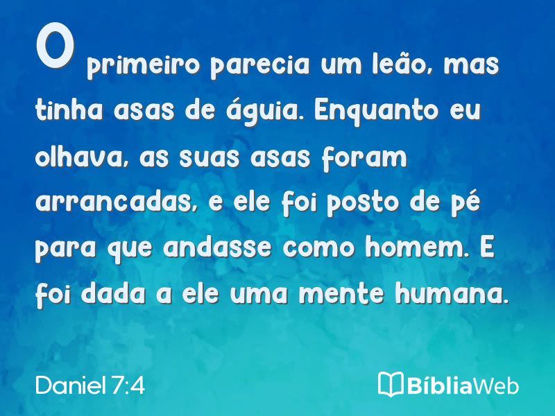 Daniel 7:4 em imagem para compartilhar