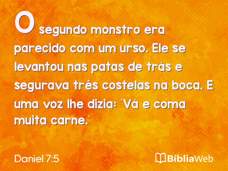 Daniel 7:5 em imagem para compartilhar