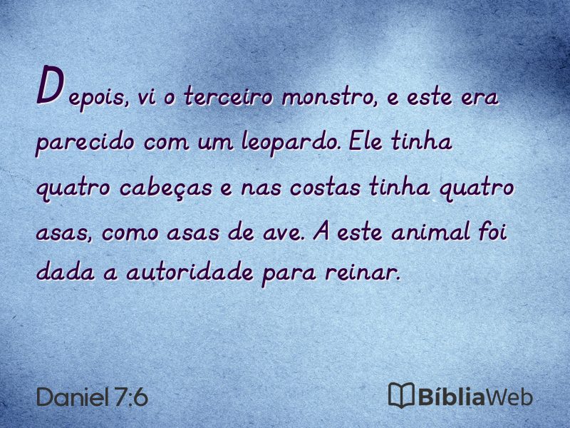 Daniel 7:6 em imagem para compartilhar