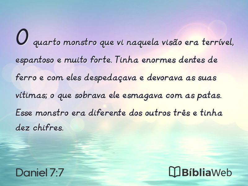 Daniel 7:7 em imagem para compartilhar