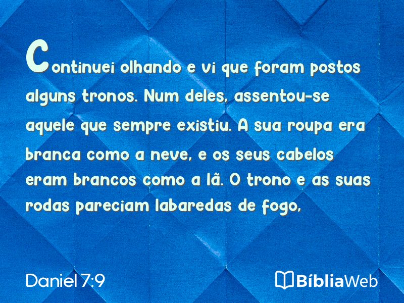 Daniel 7:9 em imagem para compartilhar