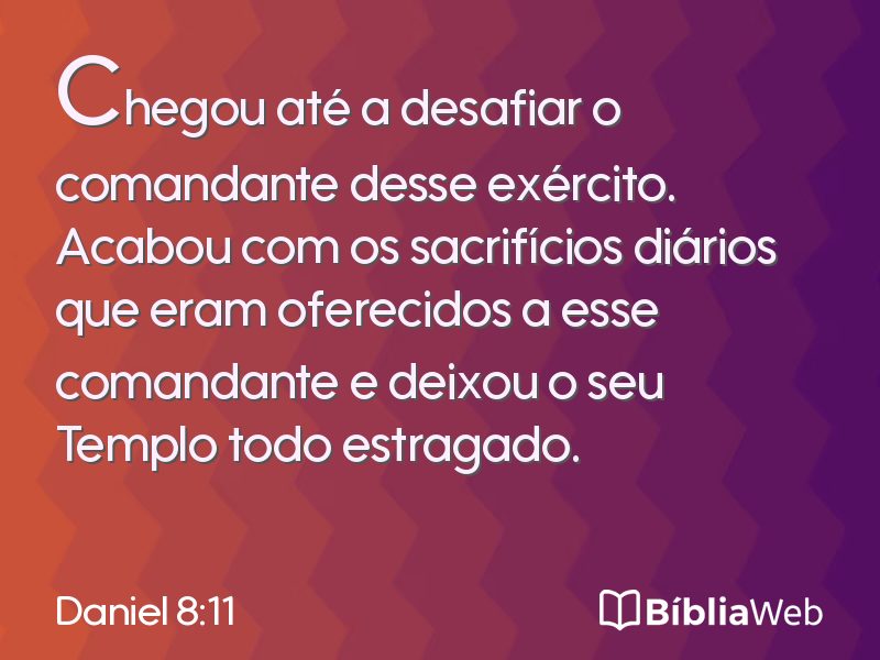 Daniel 8:11 em imagem para compartilhar