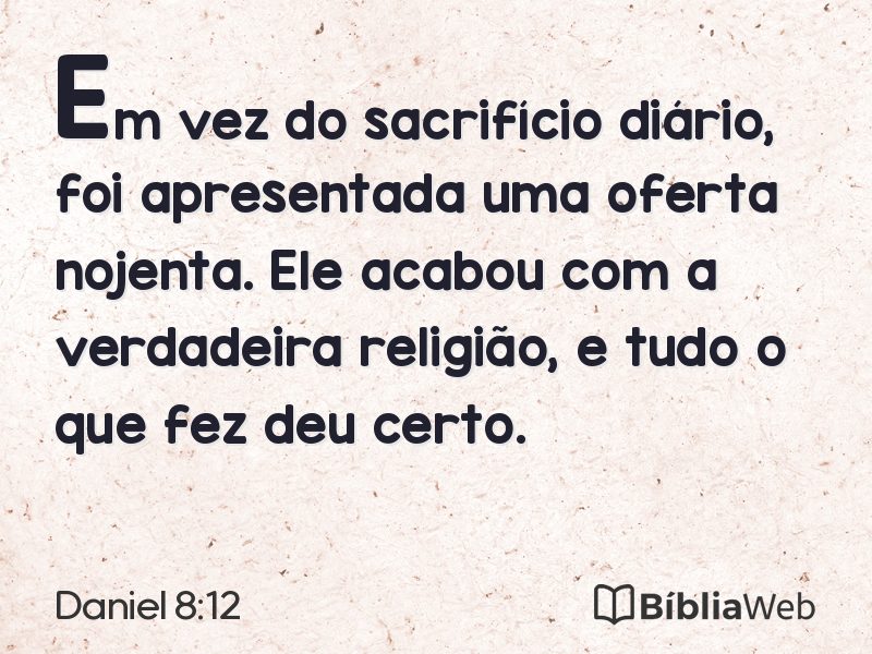 Daniel 8:12 em imagem para compartilhar