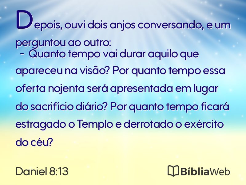 Daniel 8:13 em imagem para compartilhar