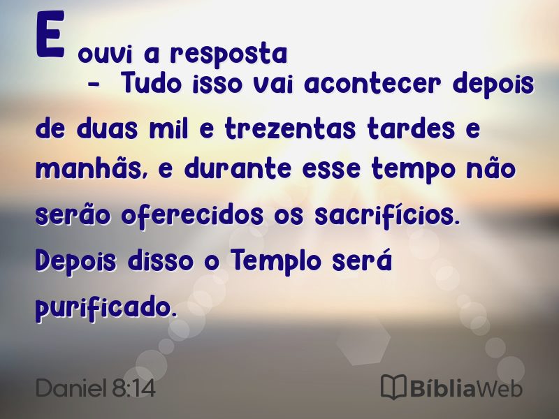Daniel 8:14 em imagem para compartilhar