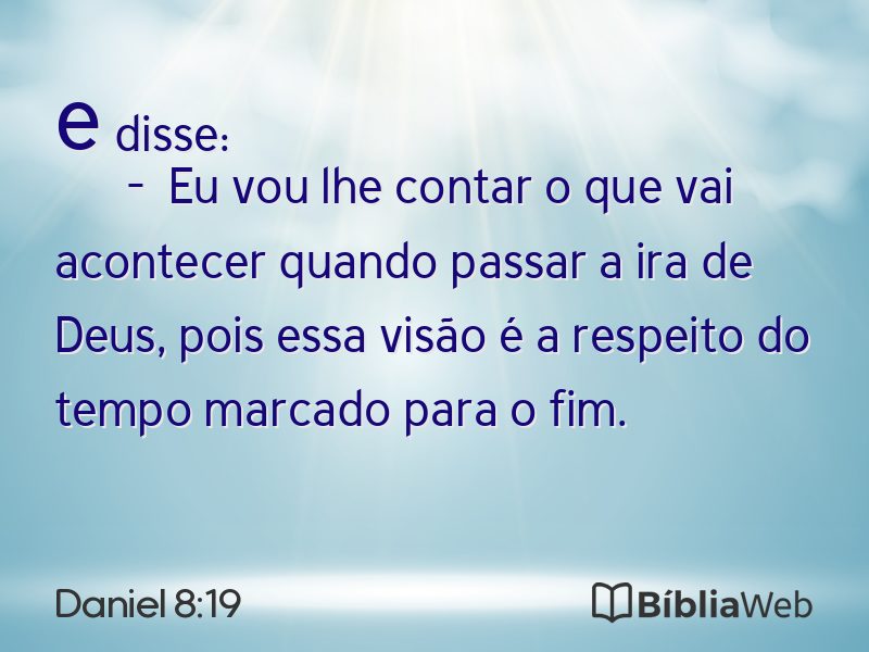 Daniel 8:19 em imagem para compartilhar