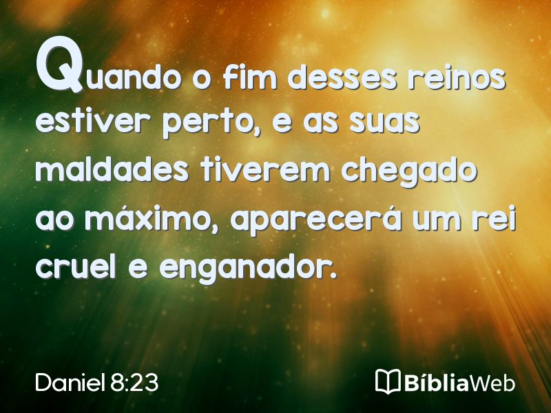 Daniel 8:23 em imagem para compartilhar