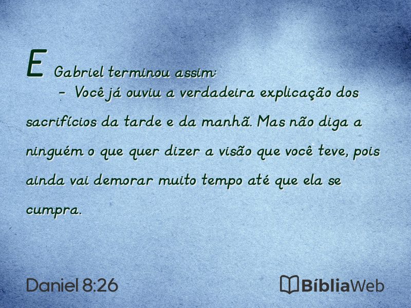 Daniel 8:26 em imagem para compartilhar
