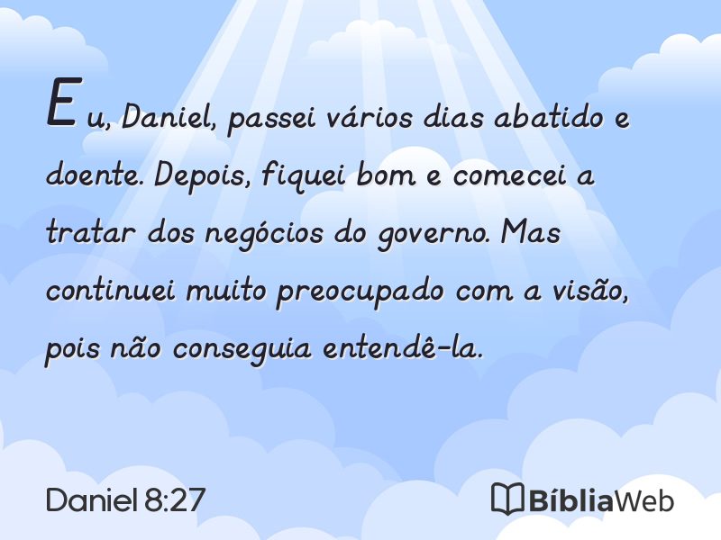 Daniel 8:27 em imagem para compartilhar