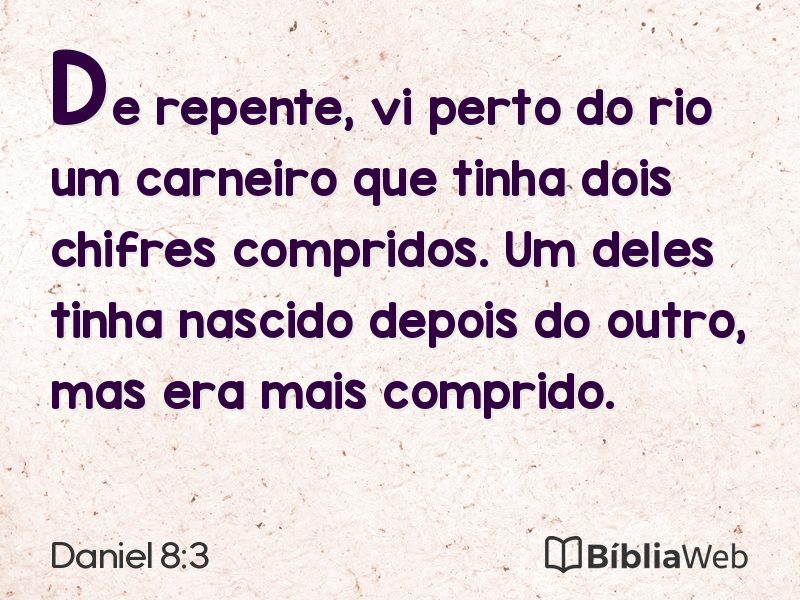 Daniel 8:3 em imagem para compartilhar