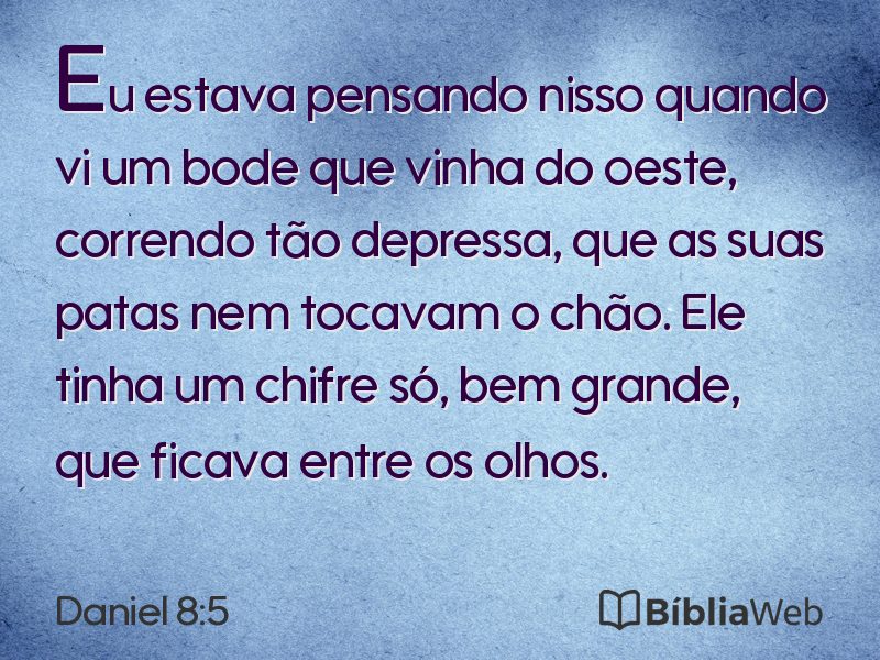 Daniel 8:5 em imagem para compartilhar