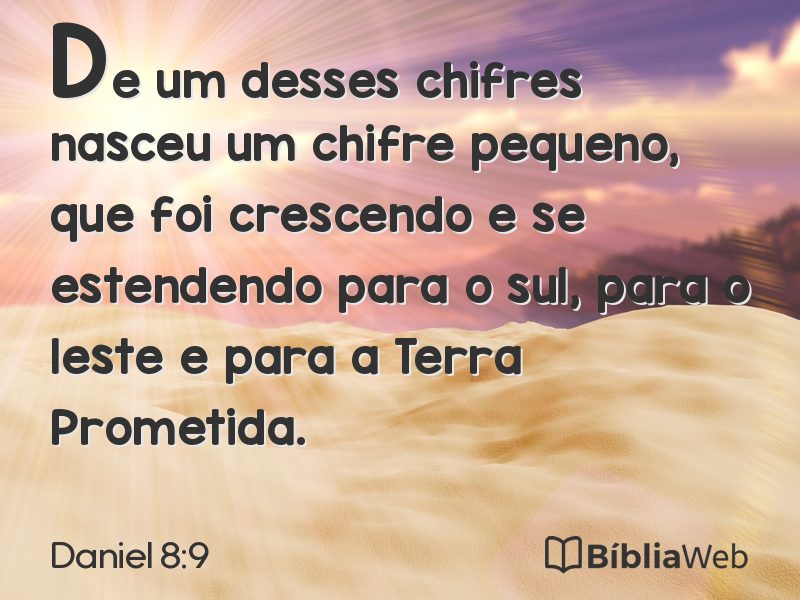 Daniel 8:9 em imagem para compartilhar