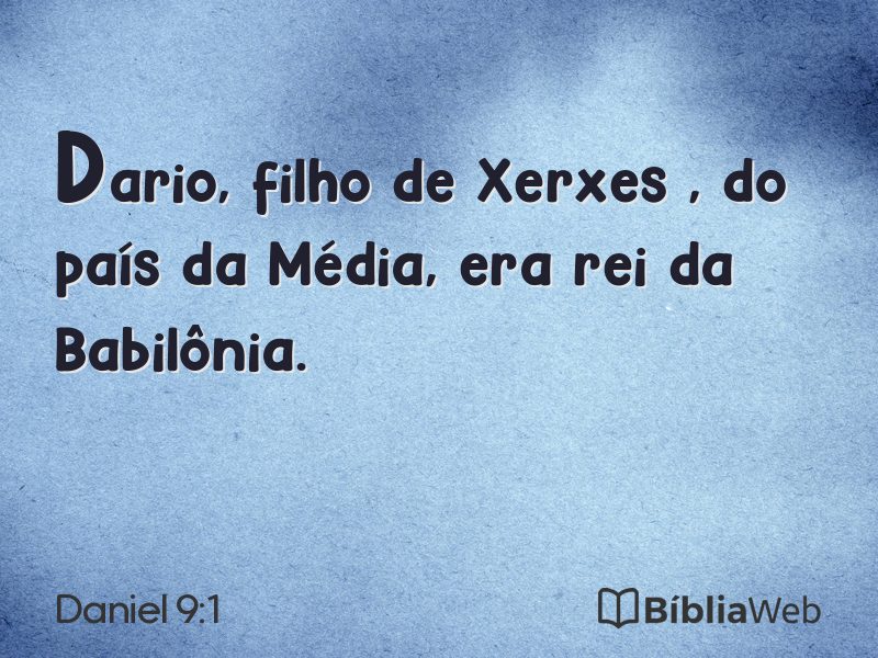 Daniel 9:1 em imagem para compartilhar
