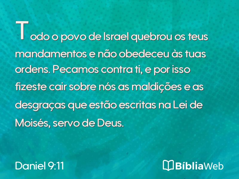 Daniel 9:11 em imagem para compartilhar
