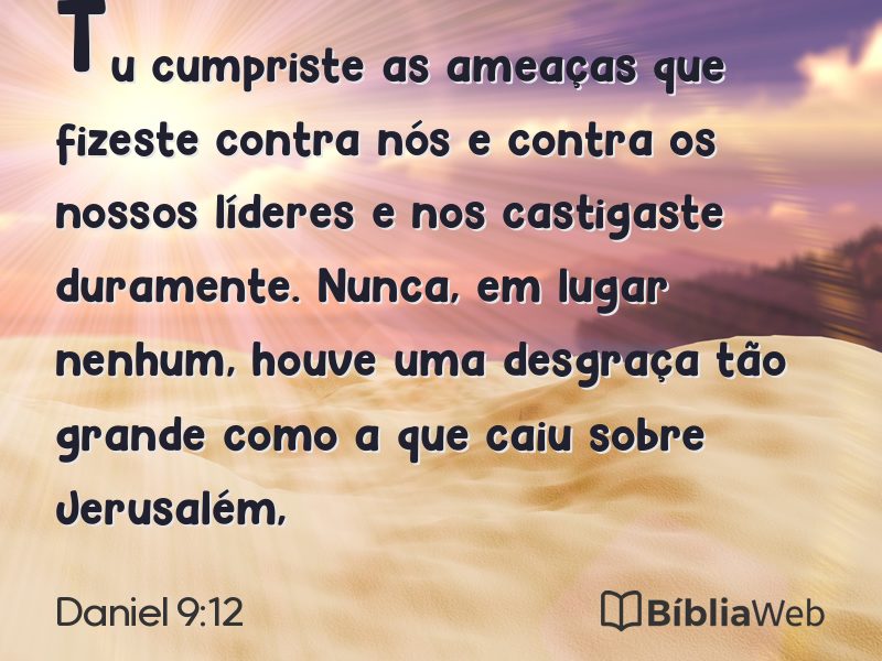 Daniel 9:12 em imagem para compartilhar