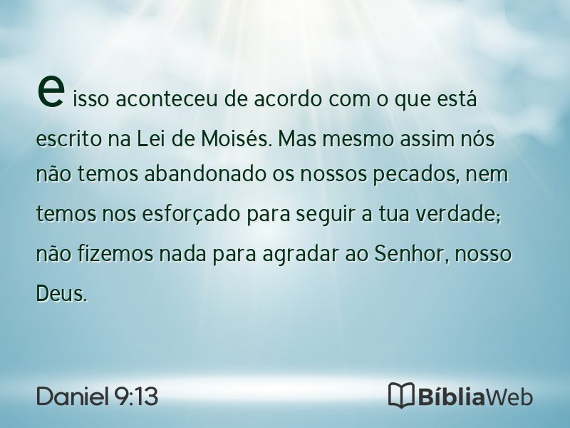Daniel 9:13 em imagem para compartilhar