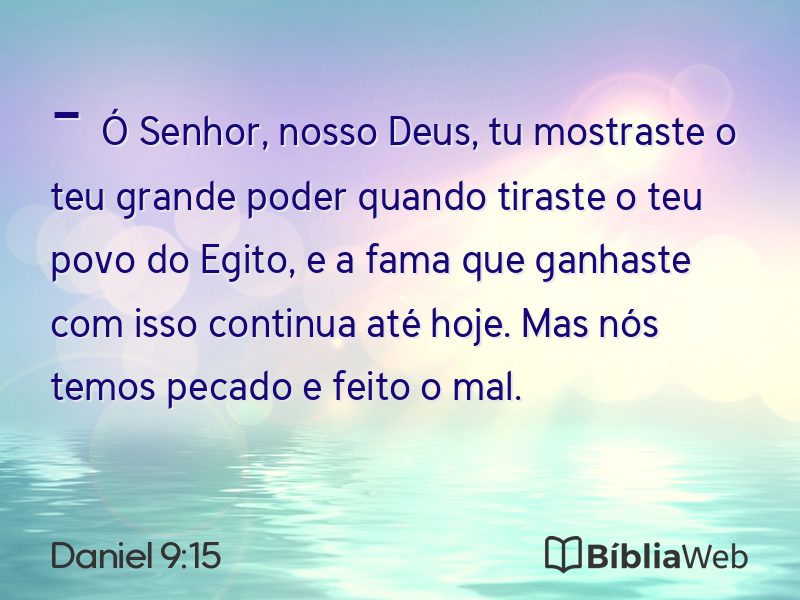 Daniel 9:15 em imagem para compartilhar