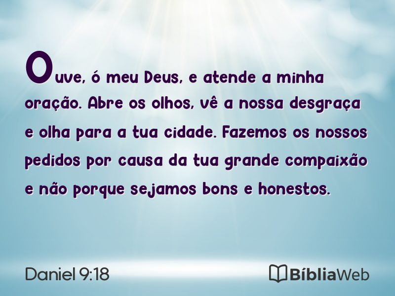 Daniel 9:18 em imagem para compartilhar