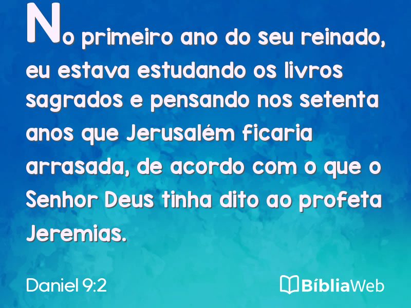 Daniel 9:2 em imagem para compartilhar