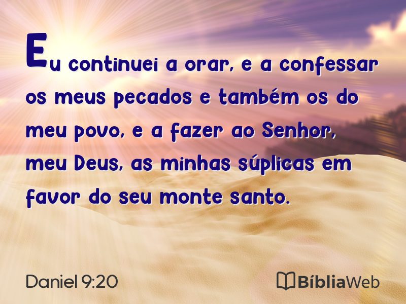Daniel 9:20 em imagem para compartilhar