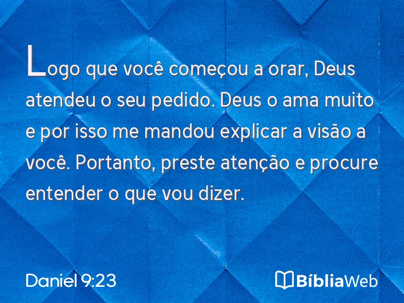 Daniel 9:23 em imagem para compartilhar