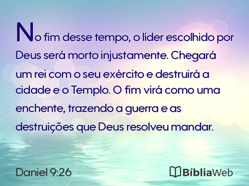 Daniel 9:26 em imagem para compartilhar