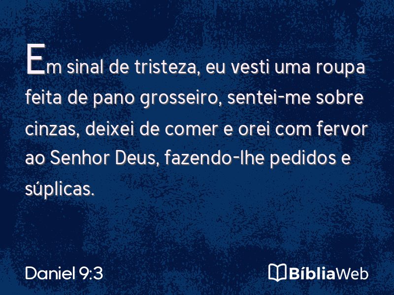 Daniel 9:3 em imagem para compartilhar