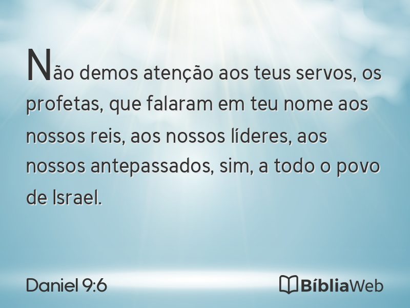 Daniel 9:6 em imagem para compartilhar