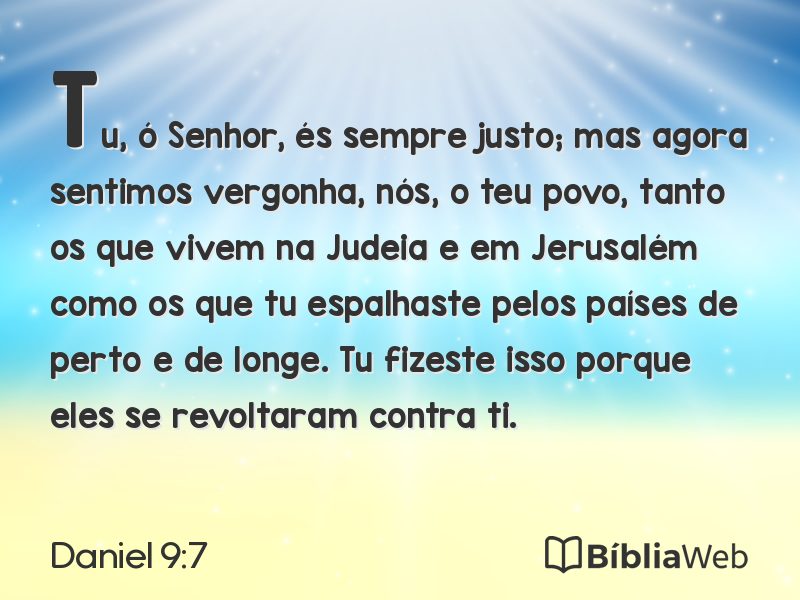 Daniel 9:7 em imagem para compartilhar